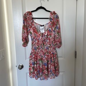 Forever 21 Woven Dress Pink and white NWT LARGE